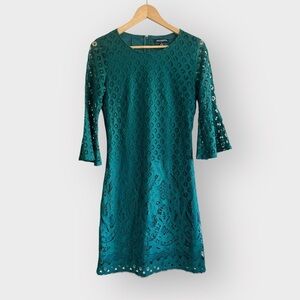 Sharagano Green Lace Dress – Size 4